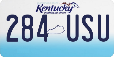 KY license plate 284USU