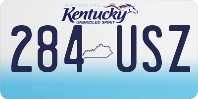 KY license plate 284USZ