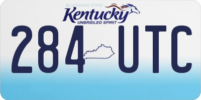 KY license plate 284UTC