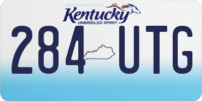 KY license plate 284UTG