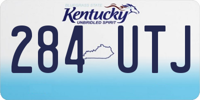 KY license plate 284UTJ
