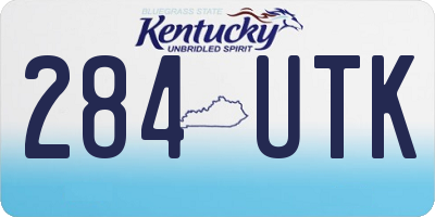 KY license plate 284UTK