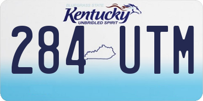KY license plate 284UTM