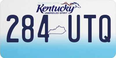 KY license plate 284UTQ