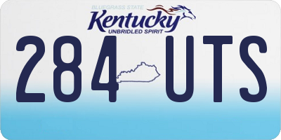 KY license plate 284UTS