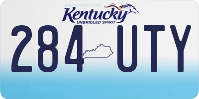 KY license plate 284UTY