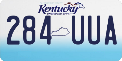 KY license plate 284UUA