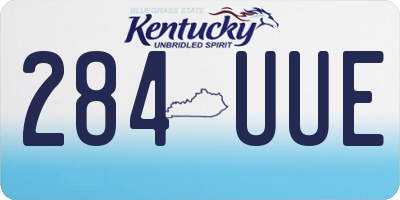 KY license plate 284UUE