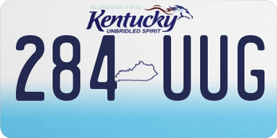 KY license plate 284UUG