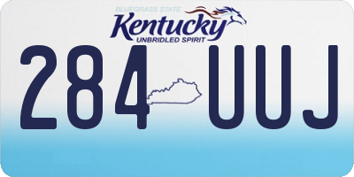 KY license plate 284UUJ