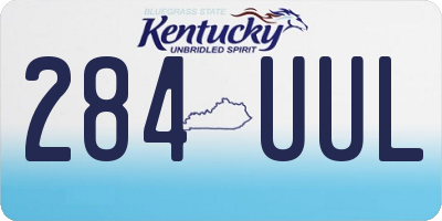 KY license plate 284UUL