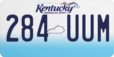 KY license plate 284UUM