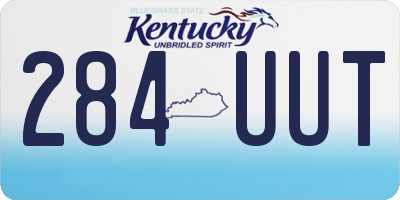 KY license plate 284UUT