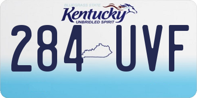 KY license plate 284UVF
