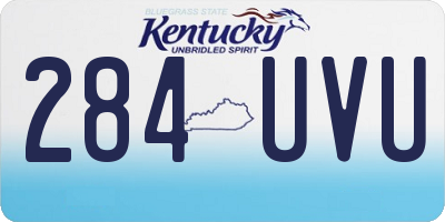 KY license plate 284UVU