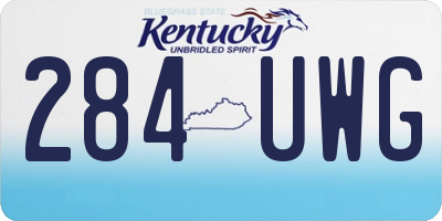 KY license plate 284UWG