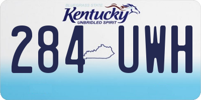 KY license plate 284UWH
