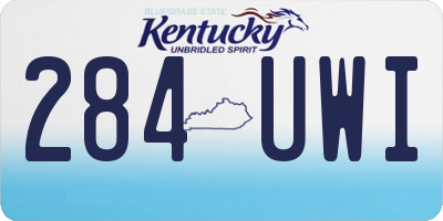 KY license plate 284UWI
