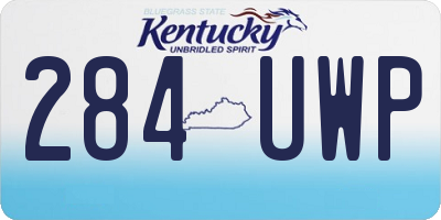 KY license plate 284UWP