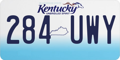 KY license plate 284UWY