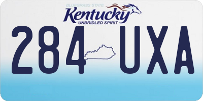 KY license plate 284UXA