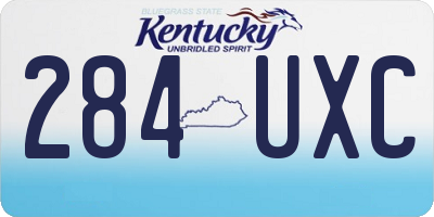 KY license plate 284UXC