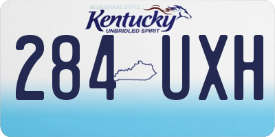 KY license plate 284UXH