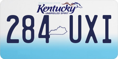 KY license plate 284UXI