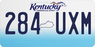 KY license plate 284UXM
