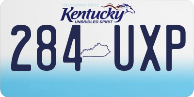 KY license plate 284UXP