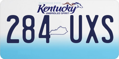 KY license plate 284UXS