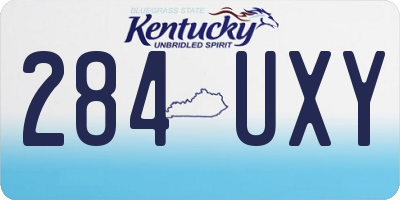 KY license plate 284UXY