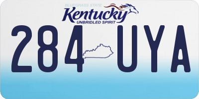 KY license plate 284UYA