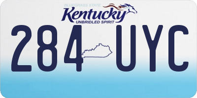 KY license plate 284UYC