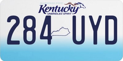 KY license plate 284UYD