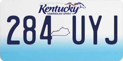 KY license plate 284UYJ