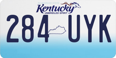 KY license plate 284UYK