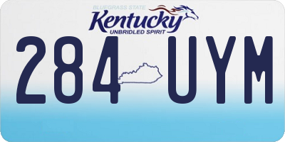 KY license plate 284UYM