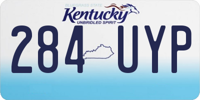KY license plate 284UYP