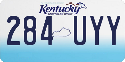 KY license plate 284UYY