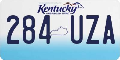KY license plate 284UZA