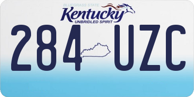 KY license plate 284UZC