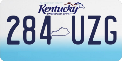 KY license plate 284UZG