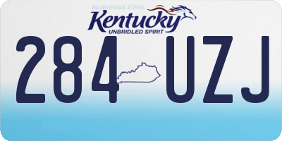 KY license plate 284UZJ