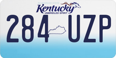 KY license plate 284UZP