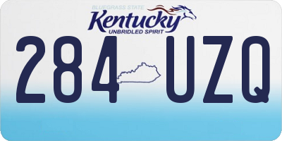 KY license plate 284UZQ