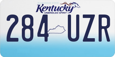 KY license plate 284UZR