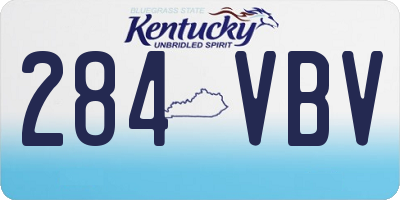 KY license plate 284VBV