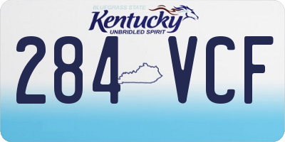 KY license plate 284VCF