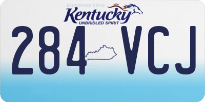 KY license plate 284VCJ